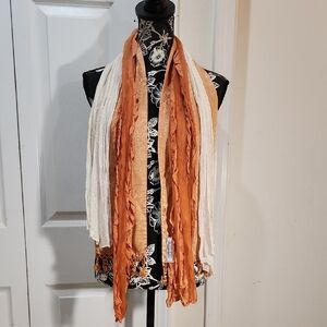 Orange and White 3 Scarf Bundle